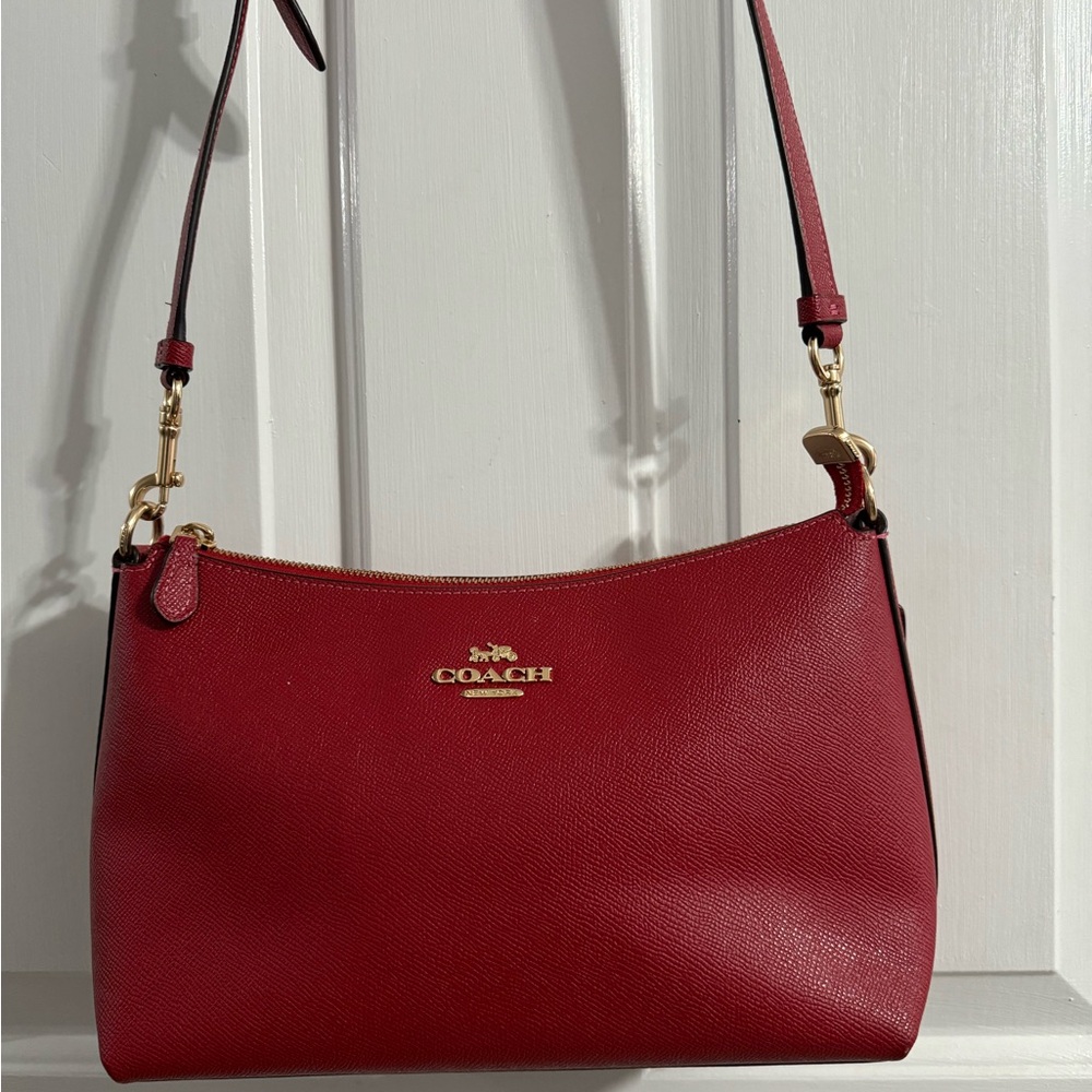 Coach Cherry Red Leather Shoulder Bag